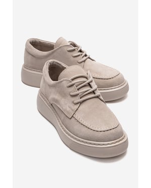 Mareon Leren Veterschoen Sneaker