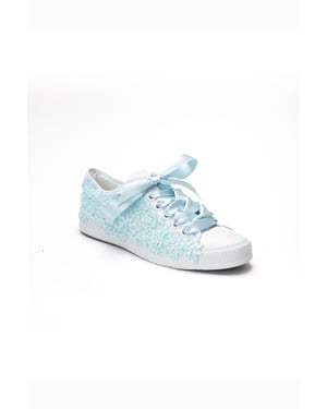 Azure Kant Bloem Bruids Sneaker