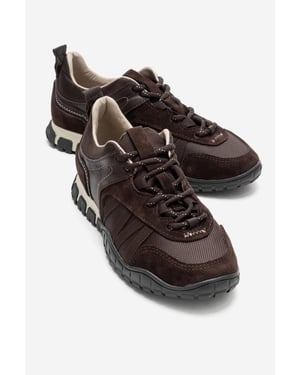 Fiera Leren Mesh Sneaker