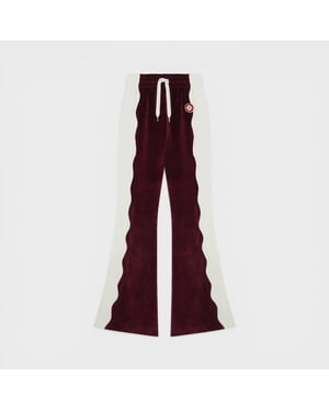 Casablanca Burgundy Velour Panelled Track Pant
