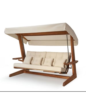 Westmann 4-persoons houten verandaschommel luna 2600 creme