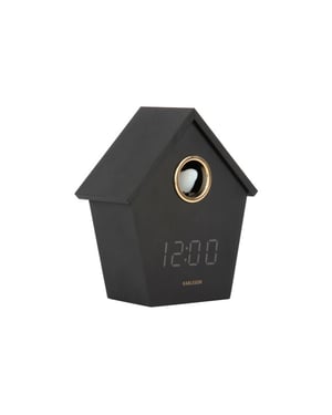 Karlsson wekker riqueza cuckoo led - 6,8x13x15,3 cm