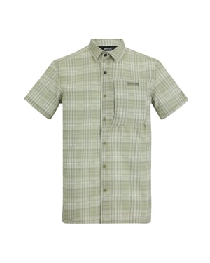 Regatta Heren Geruit Insectenwerend Reisshirt met Korte Mouwen (Lichte Salie)