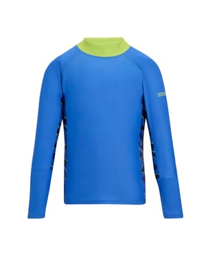 Regatta Barn/ungdomar Hoku II Camo Swim Top (Sonic Blue)