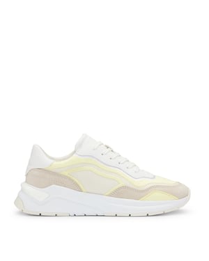 Women's Boss Skylar Lace Up Chunky Trainers in Open White