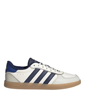 Women's adidas Breaknet Low Top Lace-Up Sneakers in White/Blue
