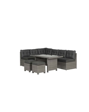 Garden Impressions Coral lounge/dining set 5-delig organic grey