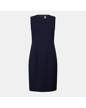 Women's Boss Dirulah Crew Neck Sleeveless Knee Length Dress in Blue