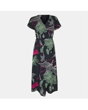 Women's Vero Moda Jane V-Neck Mini Wrap Dress in Black