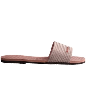 Women's Havaianas Hav. You Malta Metallic Crocus Rose Flip Flops in Pink
