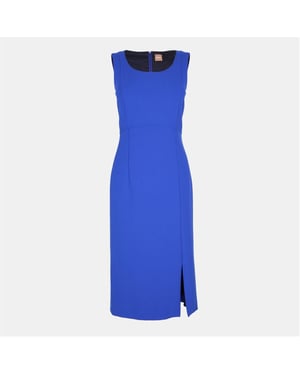 Women's Boss Demboka Scoop Neck Sleeveless Midi Dress in Bright Blue