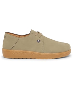 Men's Lambretta Panda Canvas Low Top Sneakers in Sand