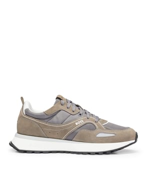 Men's Boss Trainers in Open Grey