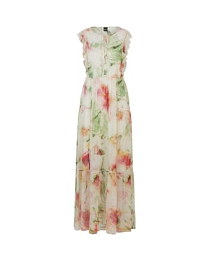 Women's Boss Crew Neck Maxi A-Line Dress in Open Misc