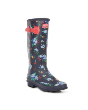 Women's Regatta Lady Fairweath Floral Rain Boots in Navy/RebelRd