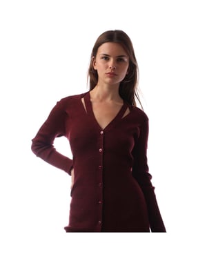Women's Boss Dress in Open Red