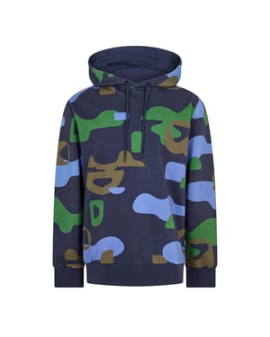 Men's Boss Hooded Neck Long Sleeve Sweatshirt in Dark Blue