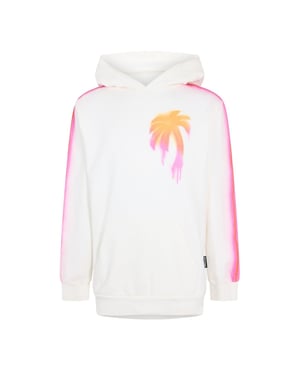 Men's Palm Angels Palm Palm Hoodie in White Multi