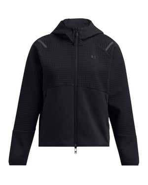 Women's Under Armour Full-Zip Long Sleeve Sweatshirt in Black