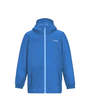 Regatta Great Outdoors Childrens/Kids Pack It Jacket III Waterproof Packaway Black (Sonic Blue)