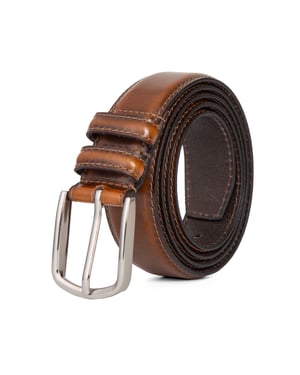 Tan Belt for Men, 1.25” Genuine Leather Belt, Premium Classic Belt