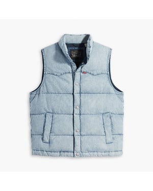 Men's Levis Western Snap Button Puffer Gilet with Pockets in Marion