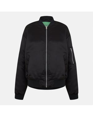 Women's JJXX Satin Bombr Jacket in Black