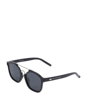 Accessories Prive Revaux R The Underdog Rectangle Double Bridge Sunglasses in Black