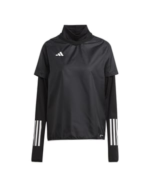 Women's adidas Regular Fit High Neck Windbreaker Jacket in Black/White