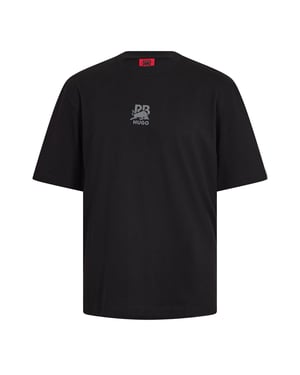 Men's Hugo Crew Neck Short Sleeve Regular Fit T-Shirt in Black