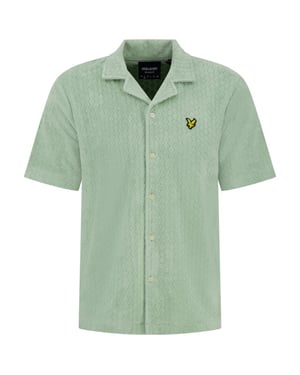 Lyle and Scott Honeycomb toweling shirt mint