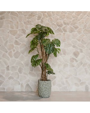 Indore Home Monstera kunstplant van 240 cm als indrukwekkende blikvanger in grote interieurs