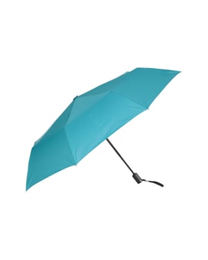 Unisex Windproof Umbrella with Stainless Steel Shaft Shock Resistant Rain Brolly Teal