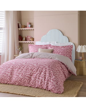 Wylder Brianna Floral 100% Cotton Duvet Cover Set, Cherry, Double