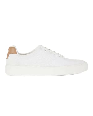 Women's Boss Katie Lowcut Lace-Up Low Top Sneakers in Open White