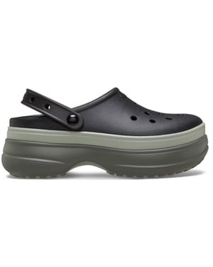 Crocs Classic Stacked Thermoplastische Zwarte Klompen