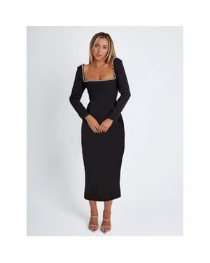Women's Odd Muse The Ultimate Muse Midi Pearl Dress in Black