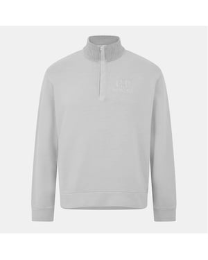 Men's C.P. Company Polo Collar Sweatshirt in London Fog 331