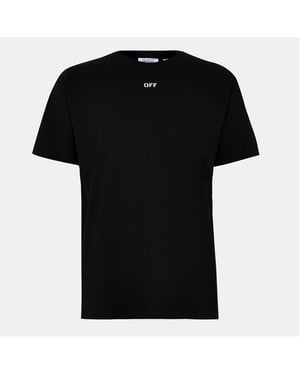 Heren Off White Pijl Slim T in Zwart-Wit