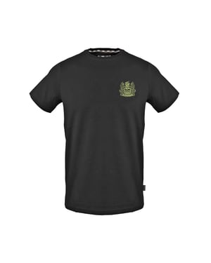 Men's Aquascutum Crew Neck Short Sleeve Regular Fit T-Shirt in Black
