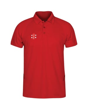 Men's Gray Nicolls Matrix Athletic Regular Fit Shirt in Red