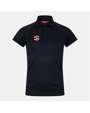 Men's Gray Nicolls Matrix Athletic Regular Fit Shirt in Black