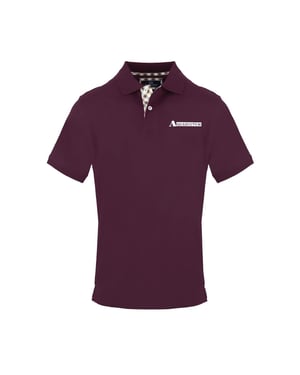 Men's Aquascutum Collared Neck Short Sleeve Polo Shirt in Red