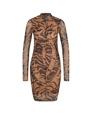 Women's Hugo Nikau High Neck Long Sleeve Knee Length Dress in .Open Misc