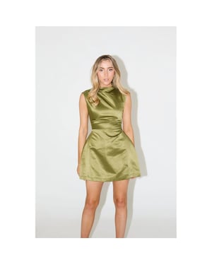 Women's Odd Muse Om Tall The Ultimate Muse Split Sleeve Mini Dress in Olive