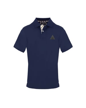 Men's Aquascutum Collared Neck Short Sleeve Polo Shirt in Navy