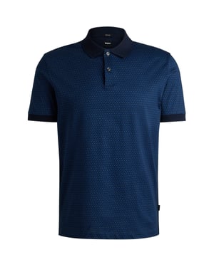 Men's Boss Regular Fit Short Sleeve Shirt in Dark Blue
