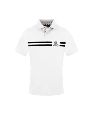 Men's Aquascutum Collared Neck Short Sleeve Polo Shirt in White