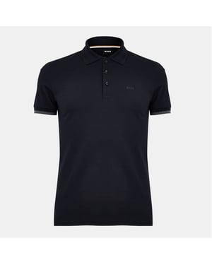 Men's Boss Phillipson Collared Neck Short Sleeve Polo Shirt in Open Blue