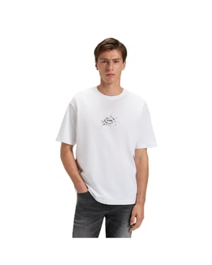 Men's Boss Graphic Crew Neck Short Sleeve T-Shirt in White